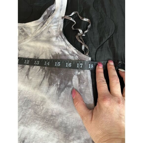 Knox Rose Tank Top Womens Small Grey Tie Dye Long Line Soft Relaxed Casual - Picture 6 of 8